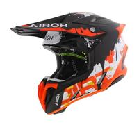 Airoh Twist 3.0 Casque Cross Dirt Mat Noir Orange Rouge
