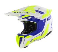 Airoh Twist 3.0 Casque Cross Dynasty Blanc Bleu Jaune