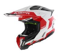 Airoh Twist 3.0 Casque Cross Fantaisie Brillant Noir Blanc Rouge