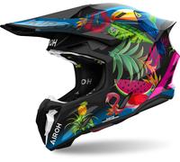 Airoh Twist 3 Amazonia Casque de motocross, noir-multicolore, taille XS pour homme