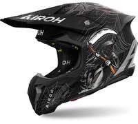 Airoh Twist 3 Arcade Casque de motocross, noir-gris, taille S pour homme