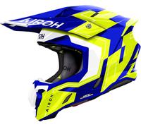 Airoh Twist 3 Dizzy Casque de motocross, bleu-jaune, taille L pour homme