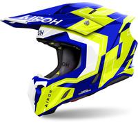Airoh Twist 3 Dizzy Casque de motocross, bleu-jaune, taille L pour homme