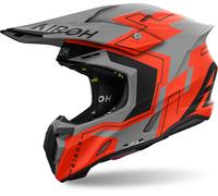 Airoh Twist 3 Dizzy Casque de motocross, Gris mat/orange, Taille XS (53/54)