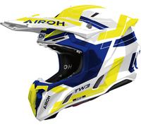 Airoh Twist 3 Dynasty, casque de motocross XXL Bleu/Blanc/Jaune Néon Bleu/Blanc/Jaune Néon