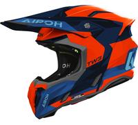 Airoh Casque de motocross Twist 3 Fancy Bleu foncé/Orange néon/Bleu Taille S (55/56)