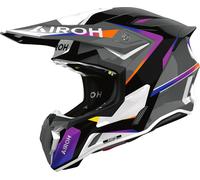 Airoh Twist 3 Hustle, casque de motocross L Gris/Noir/Mauve Gris/Noir/Mauve