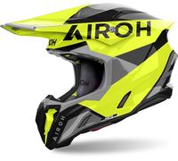Airoh Twist 3 King Casque de motocross, noir-gris-jaune, taille L pour homme