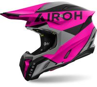 Airoh Twist 3 King Casque de motocross, noir-gris-rose, taille XS