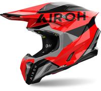 Airoh Twist 3 King Casque de motocross, noir-gris-rouge, taille M pour homme