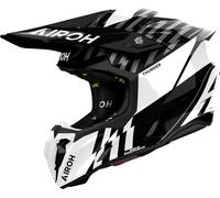 Airoh Twist 3 Thunder, casque à croix M Blanc/Noir/Gris Blanc/Noir/Gris