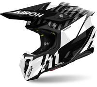 Airoh Twist 3 Thunder Casque de motocross, noir-blanc, taille 2XL pour homme