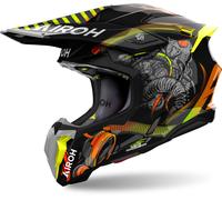 Airoh Twist 3 Toxic Casque de motocross, noir/jaune néon, Taille S (55/56)