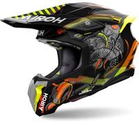 Airoh Twist 3 Toxic Casque de motocross, noir-jaune, taille XS pour homme