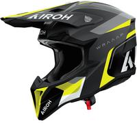 Airoh Wraaap Conquer, casque de motocross M Mat Noir/Jaune Néon/Gris Mat Noir/Jaune Néon/Gris