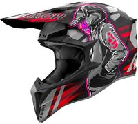 Airoh Wraaap Cyber, casque à croix XL Mat Noir/Gris/Rouge Mat Noir/Gris/Rouge