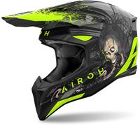 Airoh Wraaap Darkness Casque de motocross, noir-jaune, taille XL pour homme
