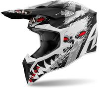 Airoh Wraaap Demon Casque de motocross, noir-blanc-rouge, taille XL pour homme