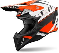 Airoh Wraaap Feel Casque de motocross, noir-blanc-orange, taille L pour homme