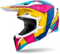 Airoh Wraaap Paint Casque de motocross, multicolore, taille M pour homme