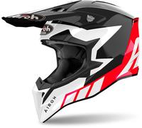 Airoh Wraaap Reloaded Casque de motocross, noir-blanc-rouge, taille S pour homme