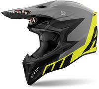 Airoh Wraaap Reloaded Casque de motocross, noir-gris-jaune, taille L pour homme
