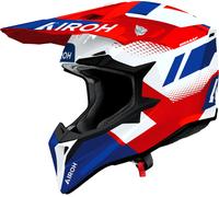 Airoh Casque de motocross Wraaap Vision – Rouge/Blanc/Bleu – Taille M