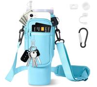 AIROLDI Sac pour Stanley Cup 1,2 l/40 oz Stanley Cup, sac de transport avec compartiment pour téléphone portable, mousqueton et bandoulière réglable, pour voyage, randonnée, course à pied, cyclisme