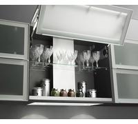 AIRONE AIDA hotte encastrable à LED (60 cm / Moteur separé AMR20 - acier et verre)
