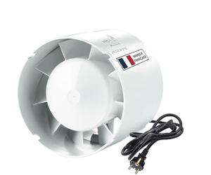Airope,100 mm Extracteur D'air Silencieux,107 m3/h,14 W,Conduit en ligne,Axial de la gain,Économe en énergie,Pour le bain,WC,toilette,tente,serre,cuisine,bureau,garage,Garantie 5 ANS