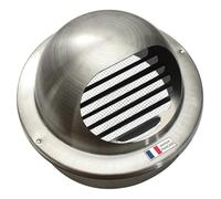 AIROPE Grille d'Aération en Acier Inoxydable 100 mm avec Moustiquaire Intégrée, d'Évacuation d'Air,Résistante aux Intempéries,Parfaite pour Hottes d'Aspiration, Ventilations et Conduits d'Échappement