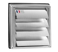 AIROPE Grille d'Aération en Acier Inoxydable 100 mm -Résistante aux Intempéries avec Volets de Fermeture Automatique Anti-Retour-Parfaite pour Sèche-linge,Hottes, Ventilations,Conduits d'Échappement