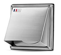 AIROPE Grille d'Aération en Acier Inoxydable 150 mm -Résistante aux Intempéries avec Clapet Anti-Retour-Parfaite pour Sèche-linge,Hottes, Ventilations,Conduits d'Échappement