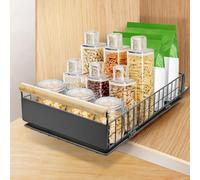 AirOpen Tiroir Coulissant Cuisine, Haute Qualité Rangement Placard cuisine en Acier au Carbone, Silencieux Tiroir Coulissant Placard, Adapté à Cuisine, Salle de Bain, Garde-Manger, 40cm x 23cm x 11cm