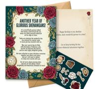 AIROW Carte d'anniversaire pour ami, motif fleurs