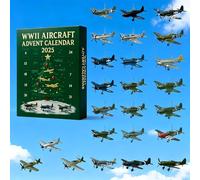Airplane Advent Calendar 2025, 24 Days WWII Aircraft Advent Calendar with Mini Warbirds, WW2 Airplane Countdown Gift for Kids, Collectors & Aviation Lovers (AA)