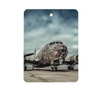 Airplane Art Désodorisant de voiture à suspendre, tablettes d'aromathérapie parfumées de voiture longue durée, cartes parfumées carrées pour véhicules, chambre à coucher, armoire, style noir