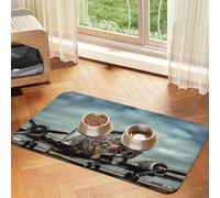 Airplane Art Tapis de nourriture pour chien, tapis d'alimentation absorbant pour gamelles d'eau et de nourriture, tapis de placement antidérapant pour sols, imperméable, séchage rapide, pour chiens