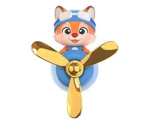 Airplane Car Air Freshener - Fox Vehicle Vent Decor for Odor Control | Rotating Auto Fragrance Clip with Decorative Aircraft Design, Interior Scent Accessory Perfect for SUVs Sedans RVs
