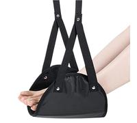 Airplane Foot Hammock, Adjustable Travel Foots Rest Sling, Polyester + Oxford Cloth No-Sag Design with Strap Support for Office Desk, Plane Train Long Flights Business Trips Vacations