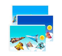 Airplane Paper - 3-piece Craft Toy Kit | Educational Sensory Play For Kids Boys Girls | Toddler Activity Book, Holiday Christmas Gift, Development Game, Creative Learning, Party Halloween Fun