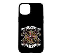 Airplane Pilot Live to Fly Aviation Compass Art Coque pour iPhone 15 Plus