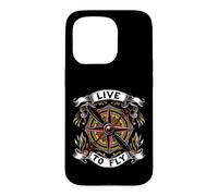 Airplane Pilot Live to Fly Aviation Compass Art Coque pour iPhone 15 Pro