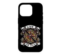 Airplane Pilot Live to Fly Aviation Compass Art Coque pour iPhone 16 Pro