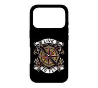 Airplane Pilot Live to Fly Aviation Compass Art Coque pour iPhone 17 Pro