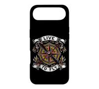 Airplane Pilot Live to Fly Aviation Compass Art Coque pour iPhone Air
