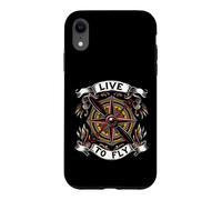 Airplane Pilot Live to Fly Aviation Compass Art Coque pour iPhone XR