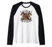 Airplane Pilot Live to Fly Aviation Compass Art Manche Raglan