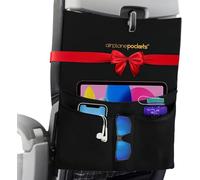 Airplane Pockets Housse de plateau hygiénique avec poches pour avion - Design breveté avec plusieurs compartiments - Accessoire d'organisation de voyage pour un vol confortable