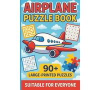 Airplane Puzzle Book: 90+ Fun Puzzles such as Sudoku, Kakuro, Maze, Word Search in one book | 6 X 9 | Available with Solutions | Perfect Gift for Travelling, Birthdays and Holidays